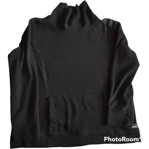 Calvin Klein Women XL black fleece sweater with thumb hole & kangaroo po…
